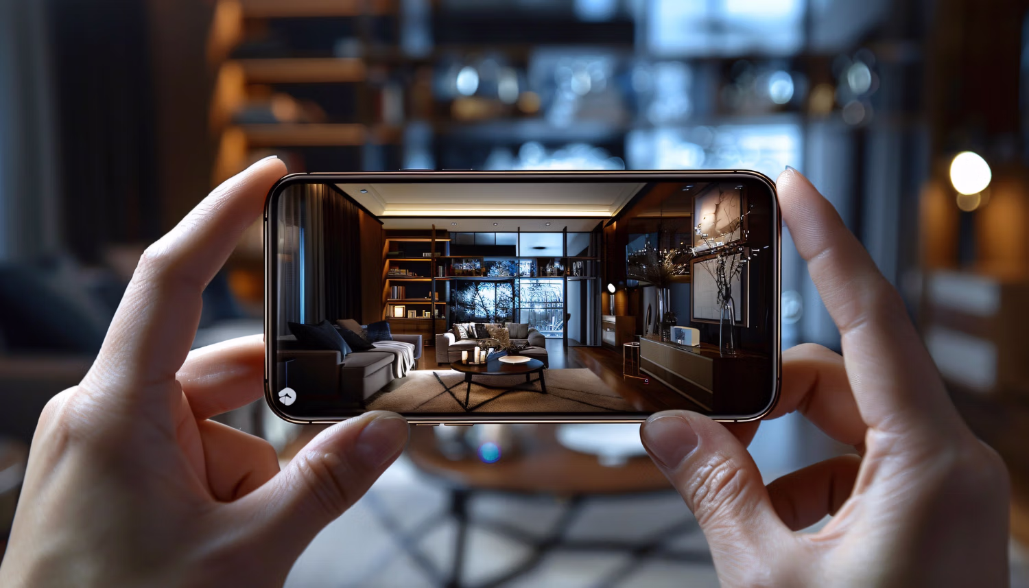 Augmented Reality interior visualization mockup